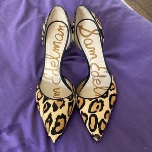 Sam Edelman Tesla Leopard Brahma Hair Pump 8.5